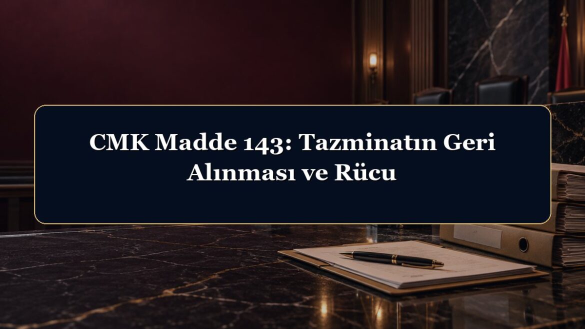 CMK Madde 143: Tazminatın Geri Alınması ve Rücu