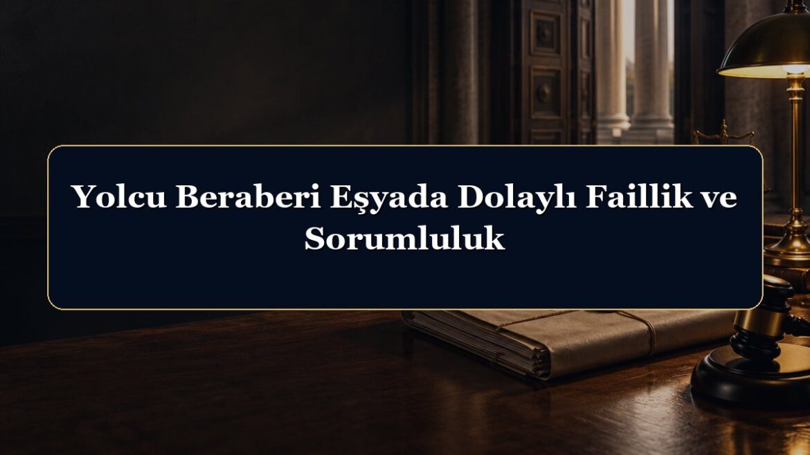 Yolcu Beraberi Eşyada Dolaylı Faillik ve Sorumluluk