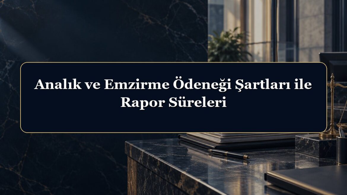 Analık ve Emzirme Ödeneği Şartları ile Rapor Süreleri