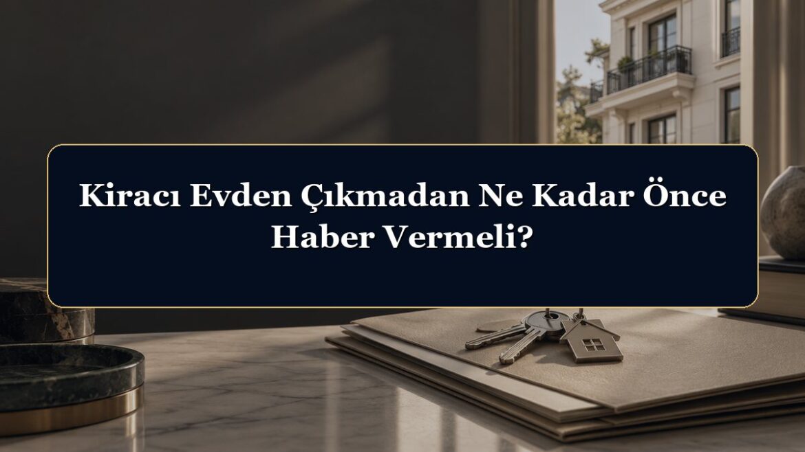Kiracı Evden Çıkmadan Ne Kadar Önce Haber Vermeli?