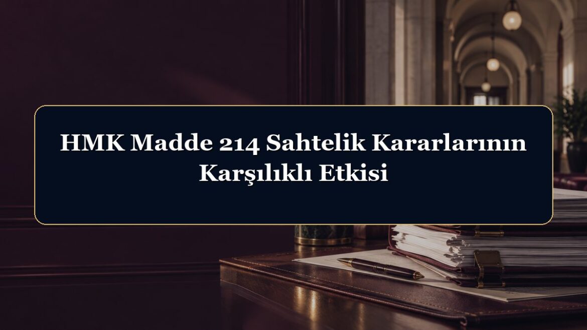 HMK Madde 214 Sahtelik Kararlarının Karşılıklı Etkisi