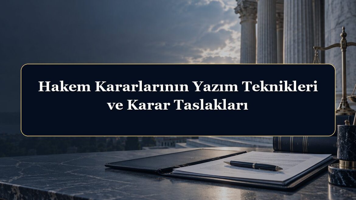 Hakem Kararlarının Yazım Teknikleri ve Karar Taslakları