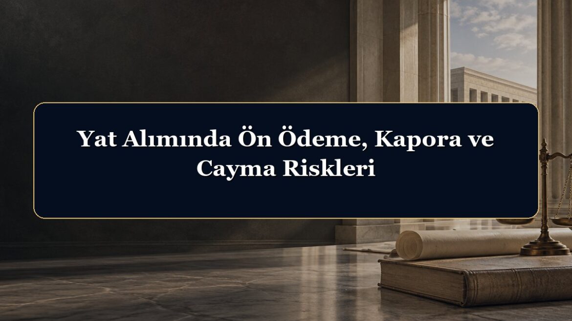 Yat Alımında Ön Ödeme, Kapora ve Cayma Riskleri