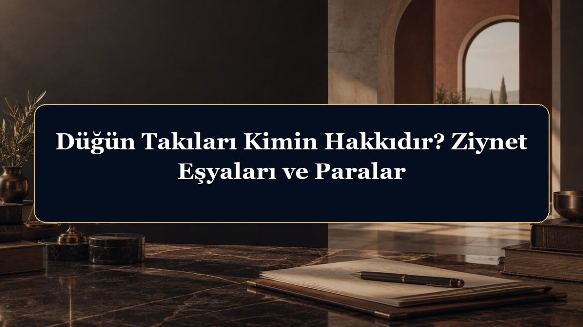 Düğün Takıları Kimin Hakkıdır? Ziynet Eşyaları ve Paralar