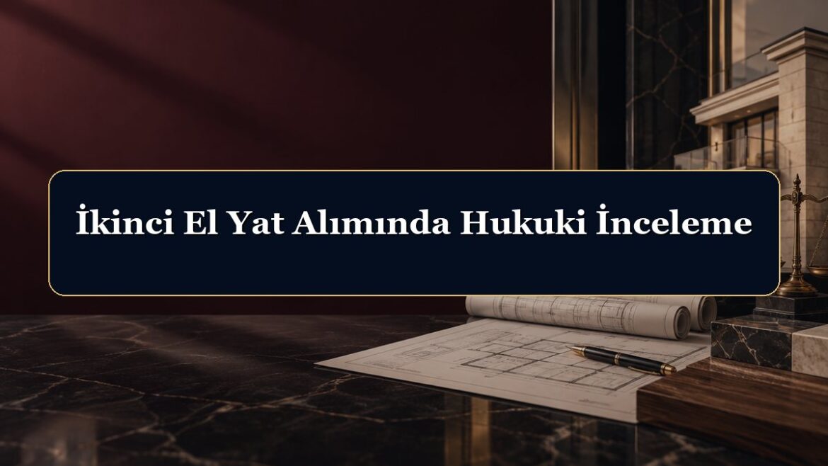 İkinci El Yat Alımında Hukuki İnceleme
