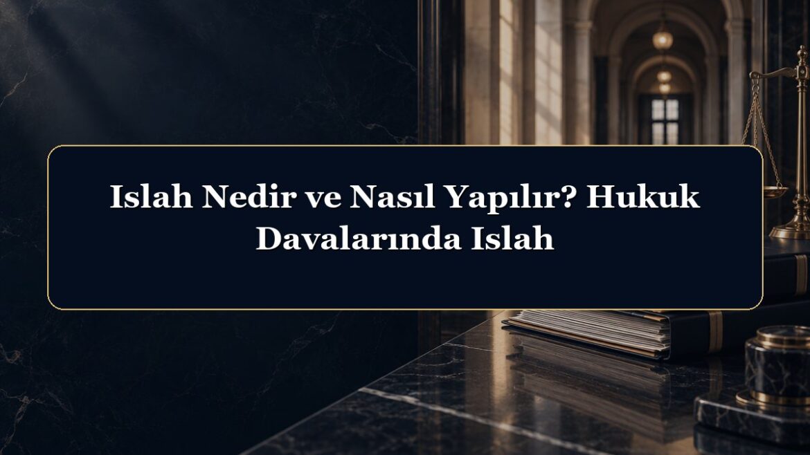 Islah Nedir ve Nasıl Yapılır? Hukuk Davalarında Islah