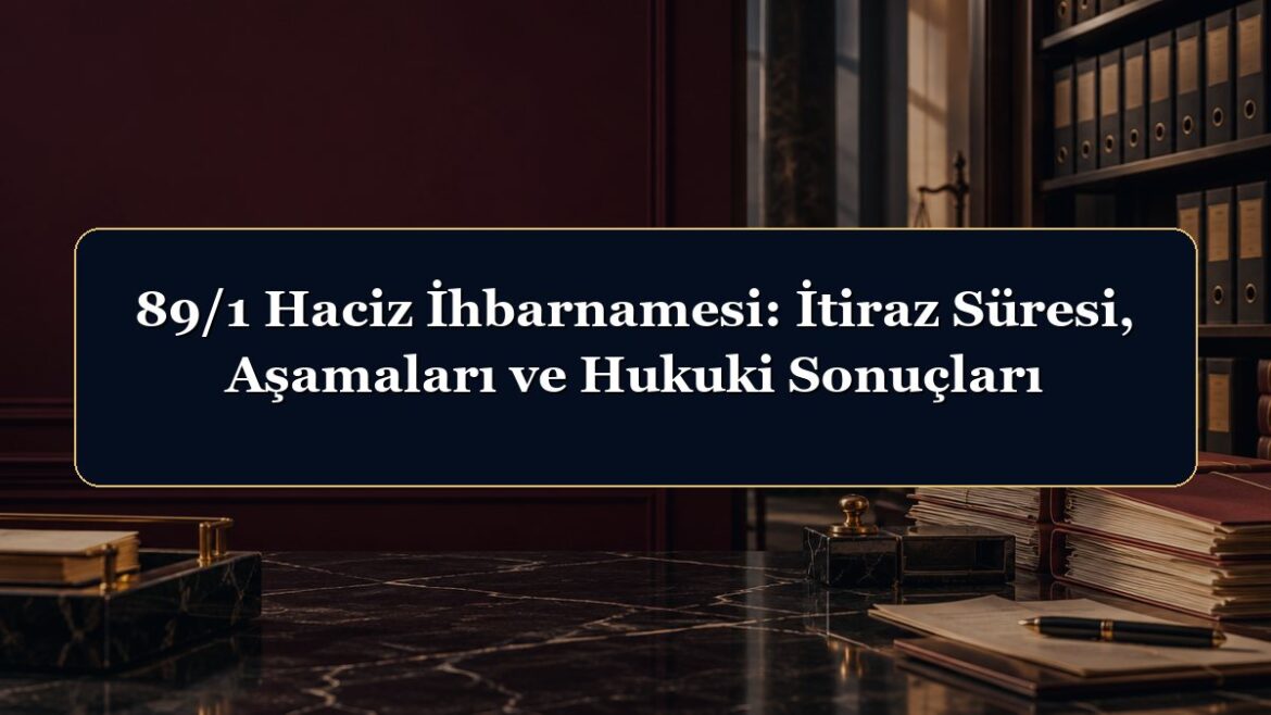 89/1 Haciz İhbarnamesi: İtiraz Süresi, Aşamaları ve Hukuki Sonuçları