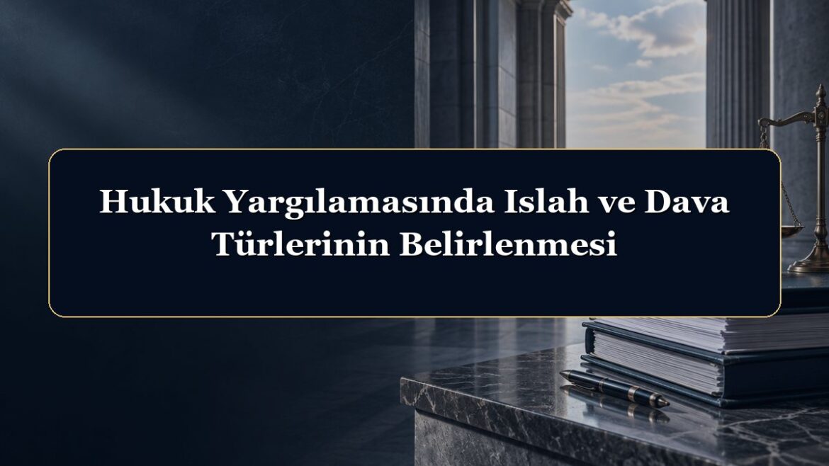 Hukuk Yargılamasında Islah ve Dava Türlerinin Belirlenmesi