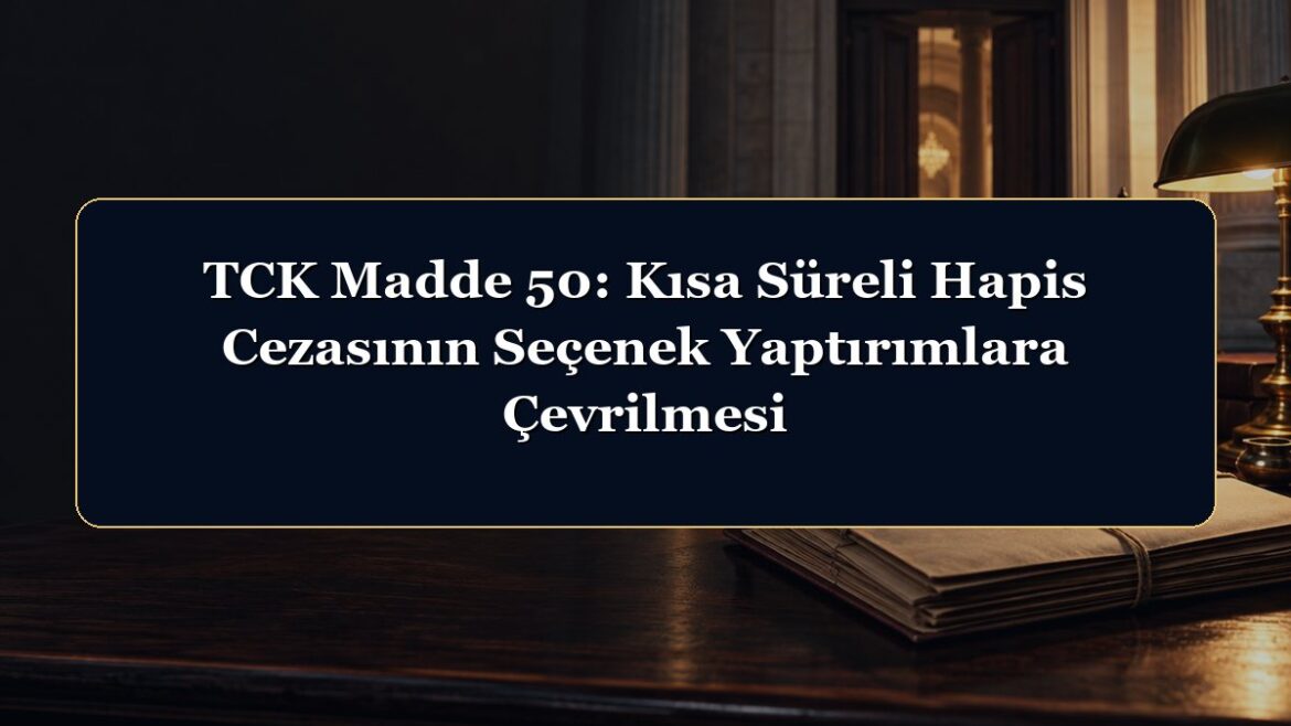 TCK Madde 50: Kısa Süreli Hapis Cezasının Seçenek Yaptırımlara Çevrilmesi
