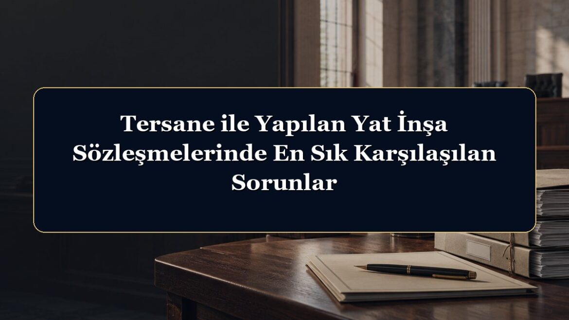 Tersane ile Yapılan Yat İnşa Sözleşmelerinde En Sık Karşılaşılan Sorunlar