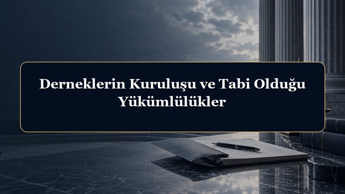 Derneklerin Kuruluşu ve Tabi Olduğu Yükümlülükler