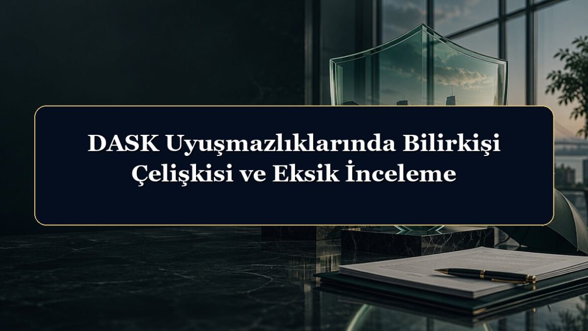 DASK Uyuşmazlıklarında Bilirkişi Çelişkisi ve Eksik İnceleme