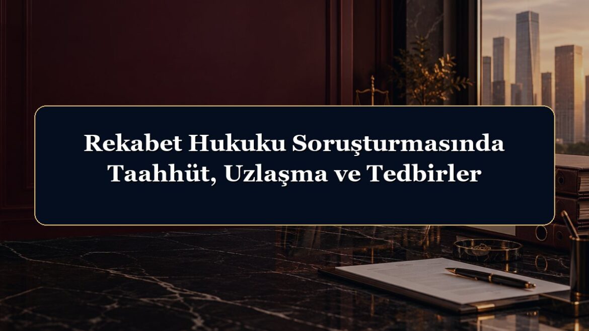 Rekabet Hukuku Soruşturmasında Taahhüt, Uzlaşma ve Tedbirler