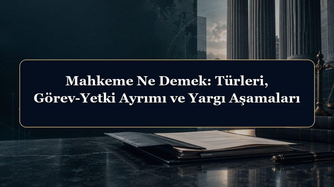 Mahkeme Ne Demek: Türleri, Görev-Yetki Ayrımı ve Yargı Aşamaları