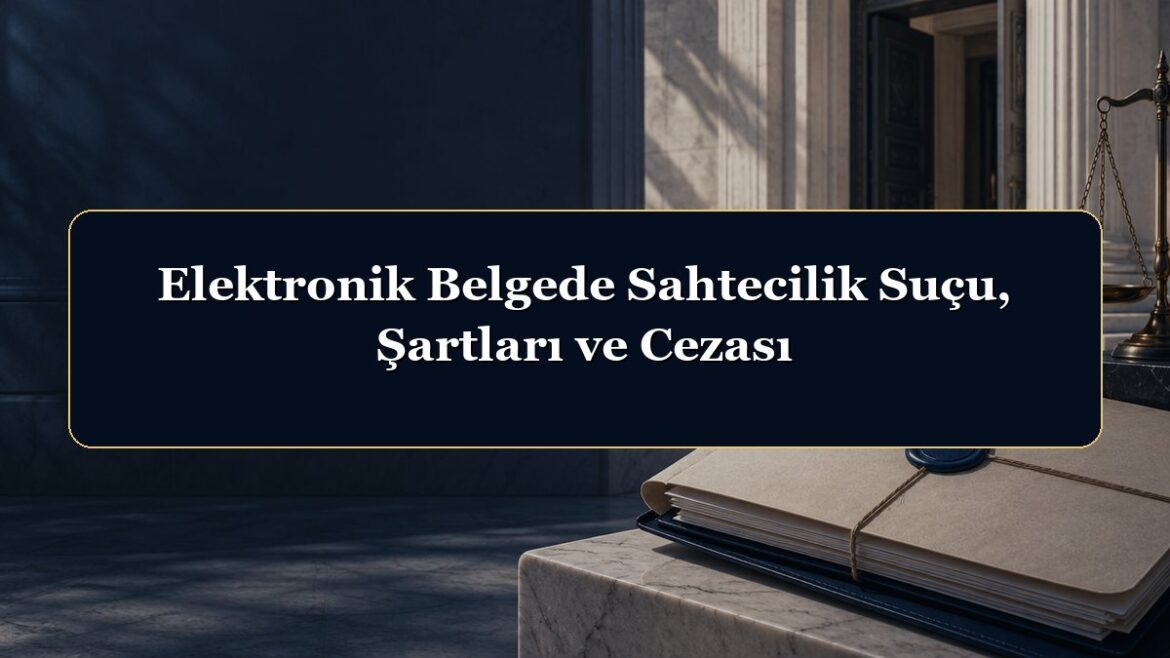 Elektronik Belgede Sahtecilik Suçu, Şartları ve Cezası