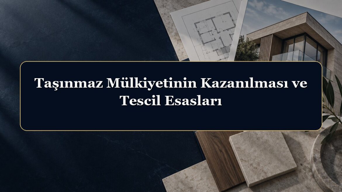 Taşınmaz Mülkiyetinin Kazanılması ve Tescil Esasları