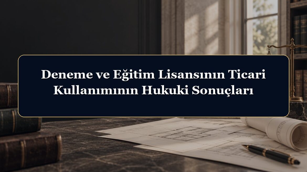 Deneme ve Eğitim Lisansının Ticari Kullanımının Hukuki Sonuçları