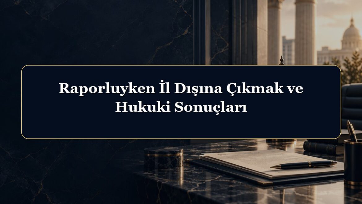 Raporluyken İl Dışına Çıkmak ve Hukuki Sonuçları