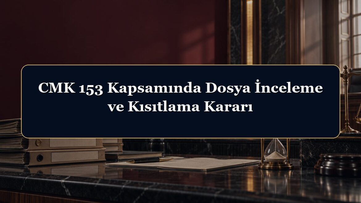 CMK 153 Kapsamında Dosya İnceleme ve Kısıtlama Kararı