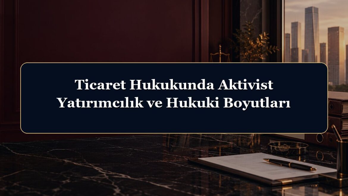 Ticaret Hukukunda Aktivist Yatırımcılık ve Hukuki Boyutları