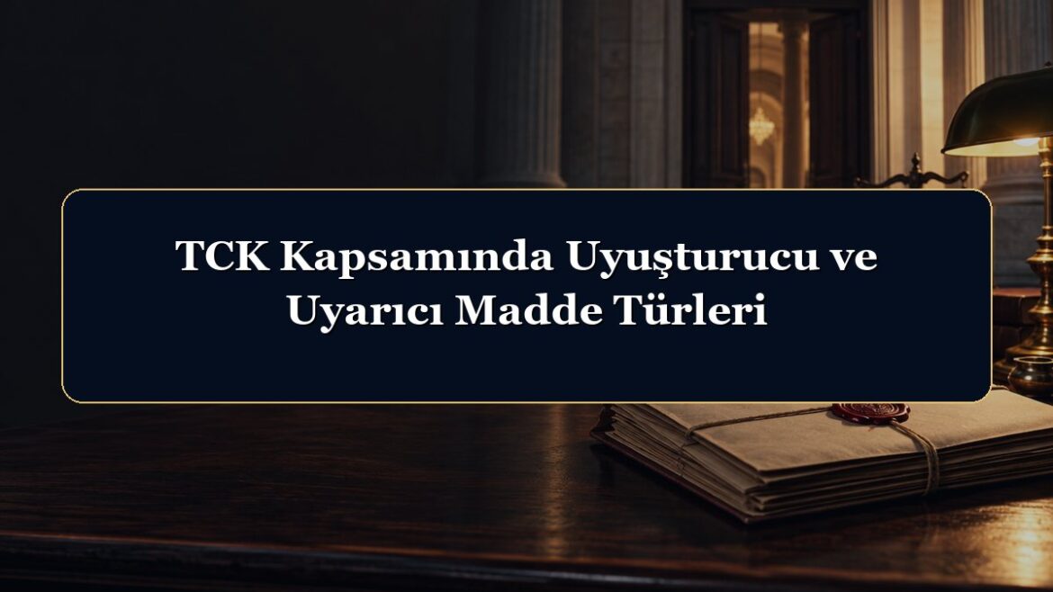 TCK Kapsamında Uyuşturucu ve Uyarıcı Madde Türleri