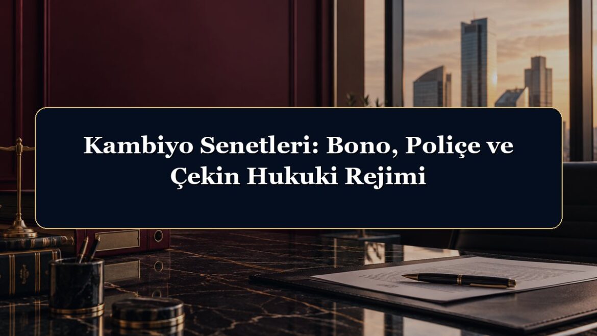 Kambiyo Senetleri: Bono, Poliçe ve Çekin Hukuki Rejimi