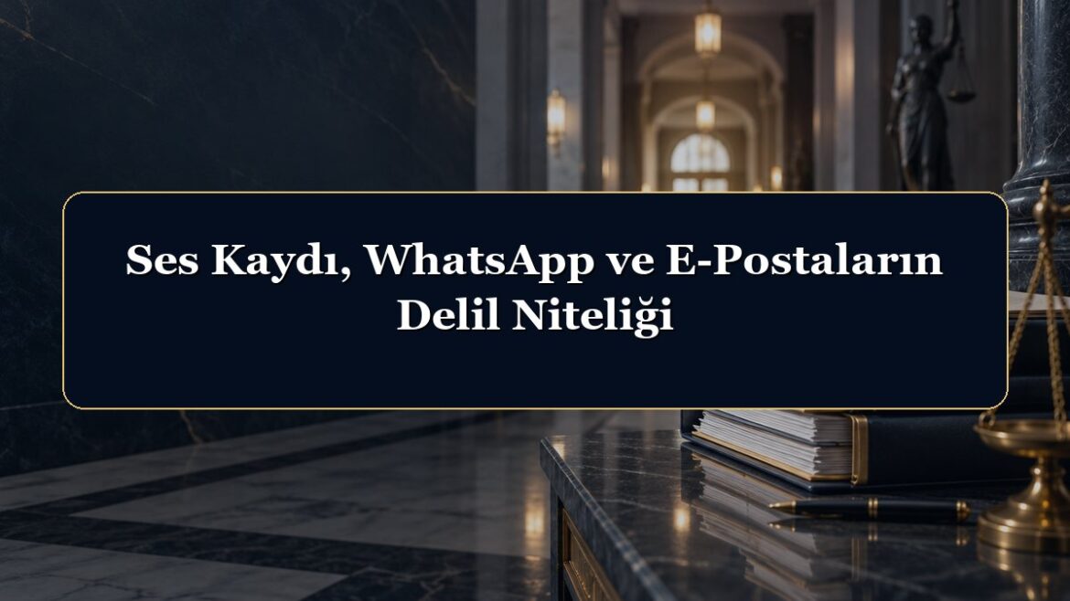 Ses Kaydı, WhatsApp ve E-Postaların Delil Niteliği