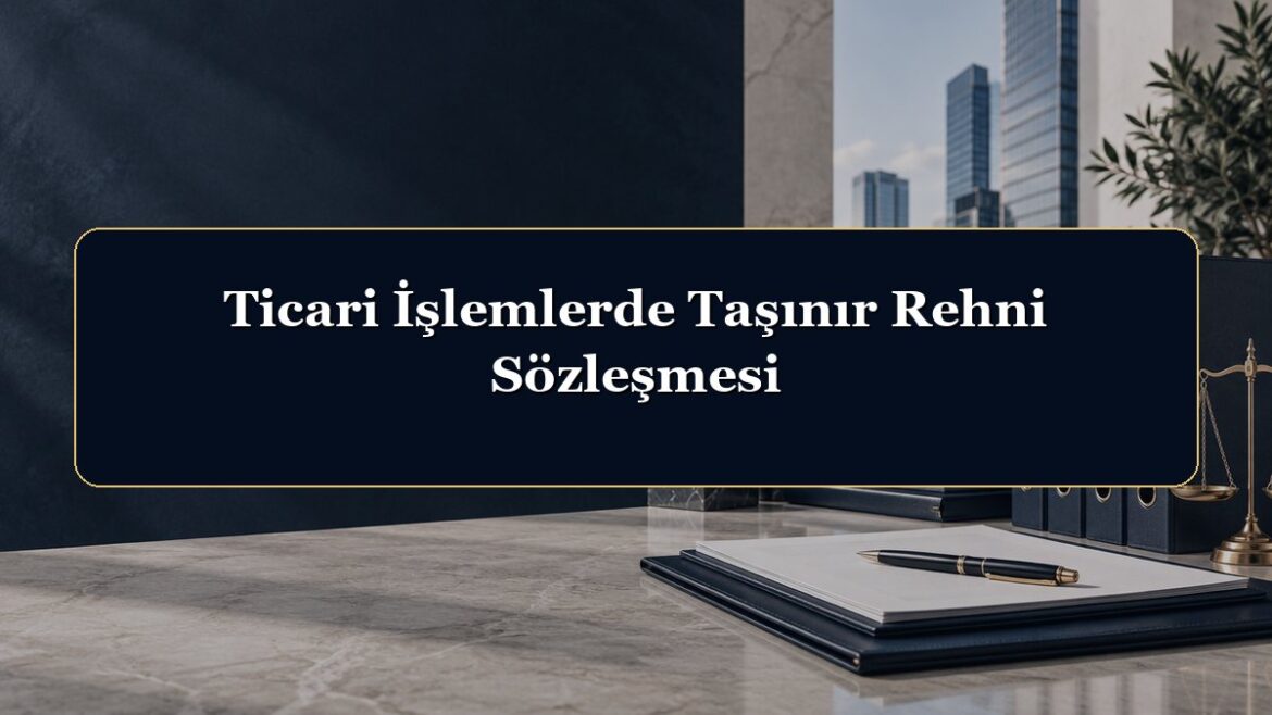 Ticari İşlemlerde Taşınır Rehni Sözleşmesi