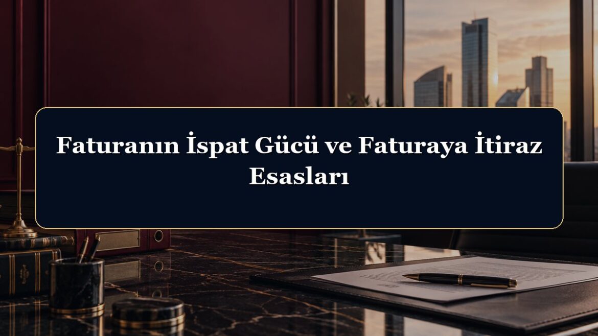 Faturanın İspat Gücü ve Faturaya İtiraz Esasları
