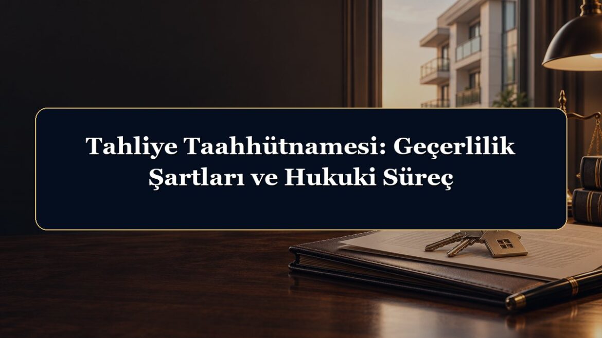 Tahliye Taahhütnamesi: Geçerlilik Şartları ve Hukuki Süreç