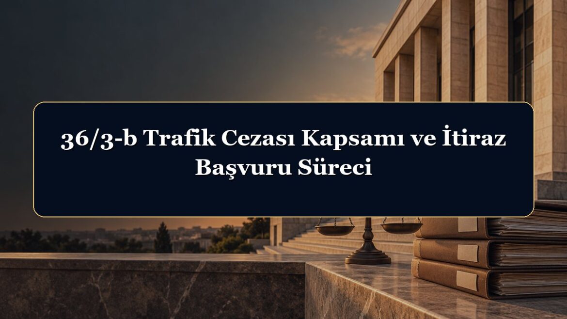 36/3-b Trafik Cezası Kapsamı ve İtiraz Başvuru Süreci