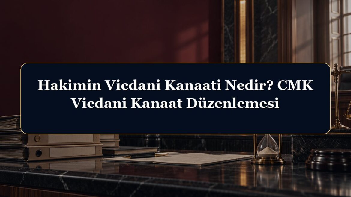 Hakimin Vicdani Kanaati Nedir? CMK Vicdani Kanaat Düzenlemesi