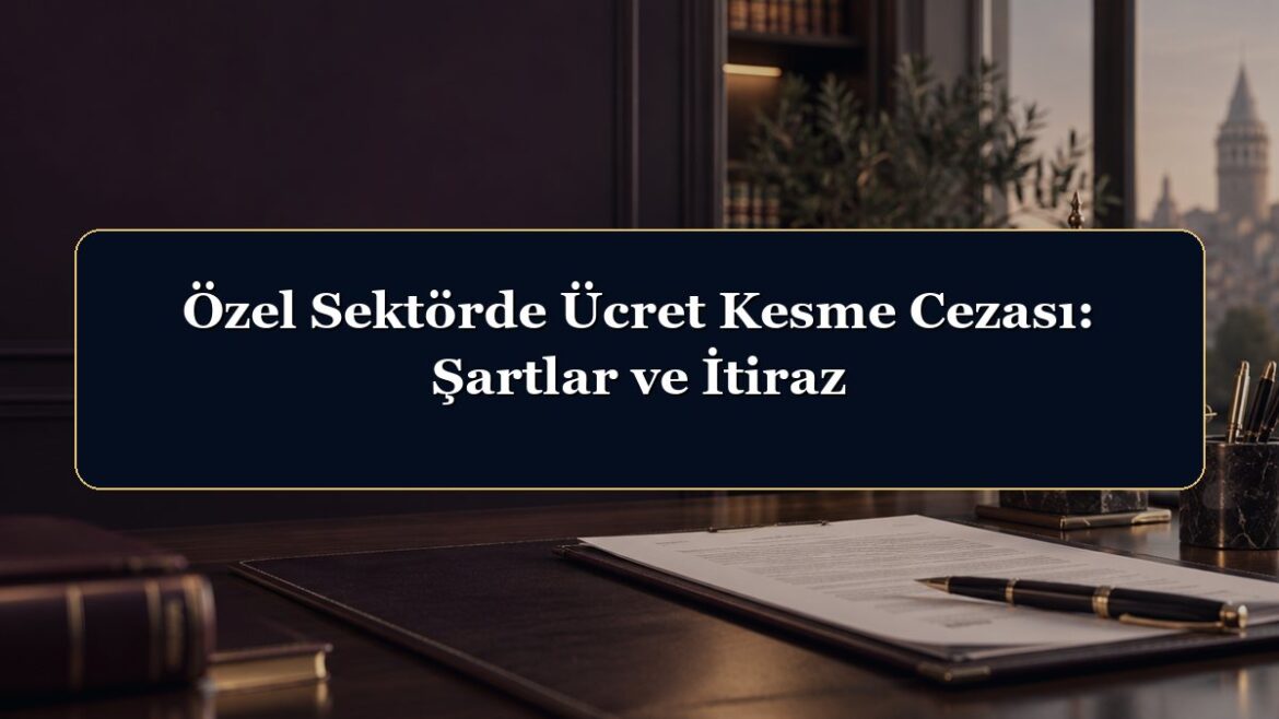 Özel Sektörde Ücret Kesme Cezası: Şartlar ve İtiraz