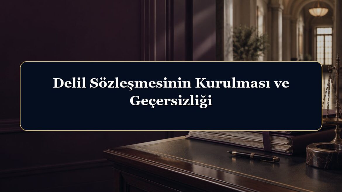 Delil Sözleşmesinin Kurulması ve Geçersizliği