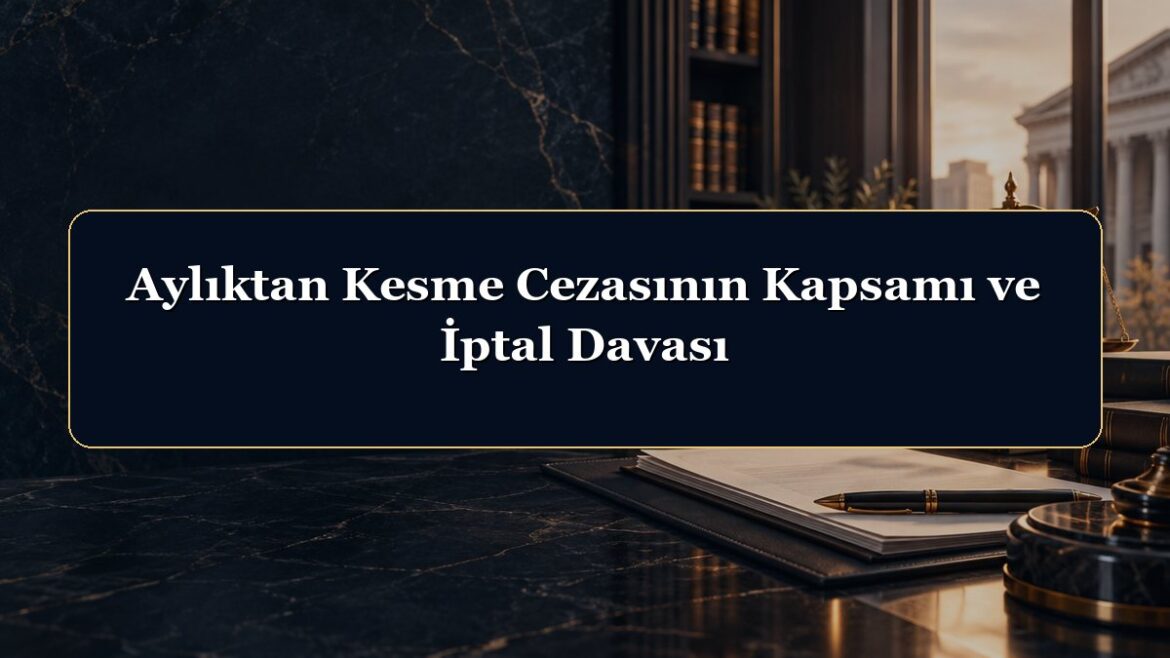 Aylıktan Kesme Cezasının Kapsamı ve İptal Davası
