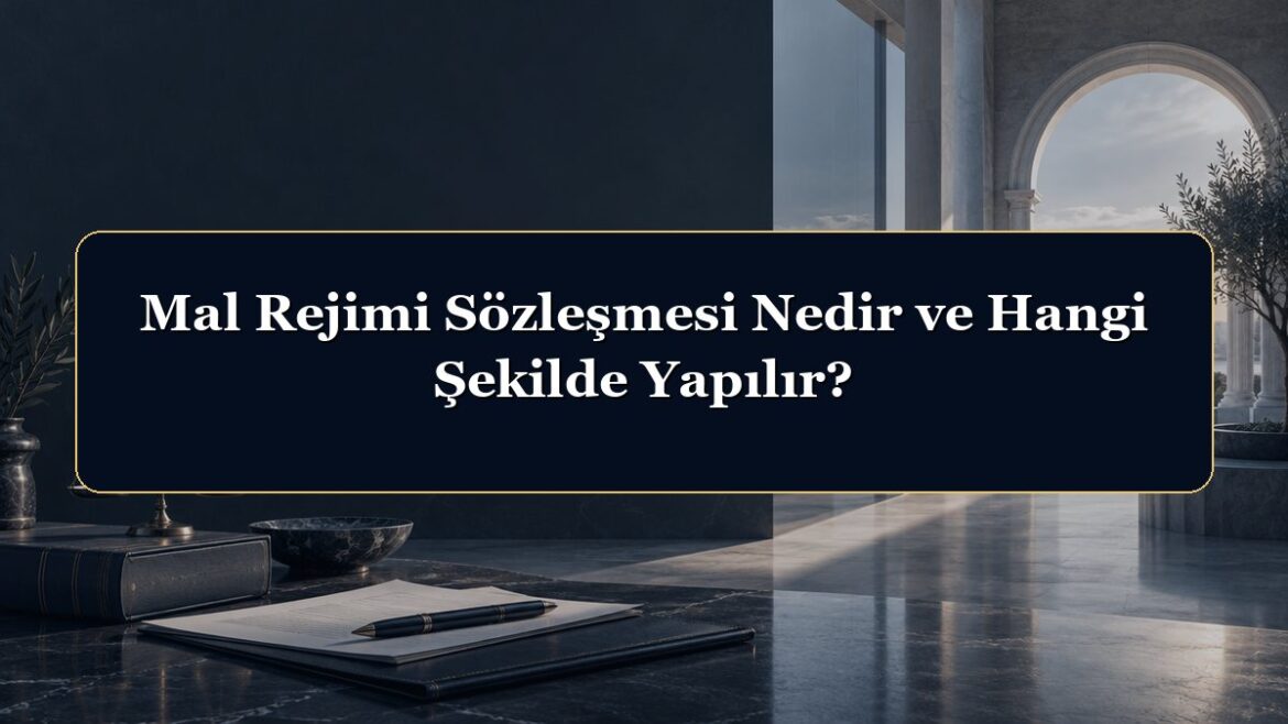 Mal Rejimi Sözleşmesi Nedir ve Hangi Şekilde Yapılır?