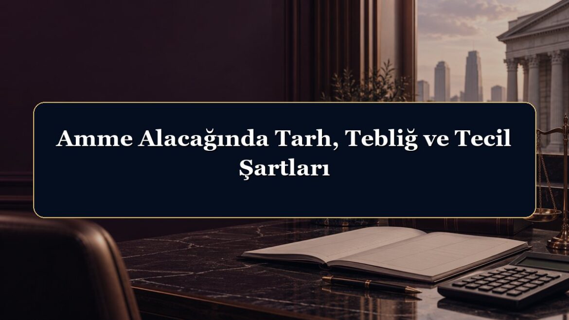 Amme Alacağında Tarh, Tebliğ ve Tecil Şartları