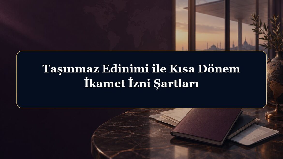 Taşınmaz Edinimi ile Kısa Dönem İkamet İzni Şartları