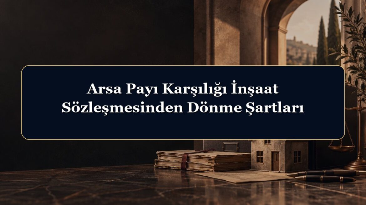 Arsa Payı Karşılığı İnşaat Sözleşmesinden Dönme Şartları
