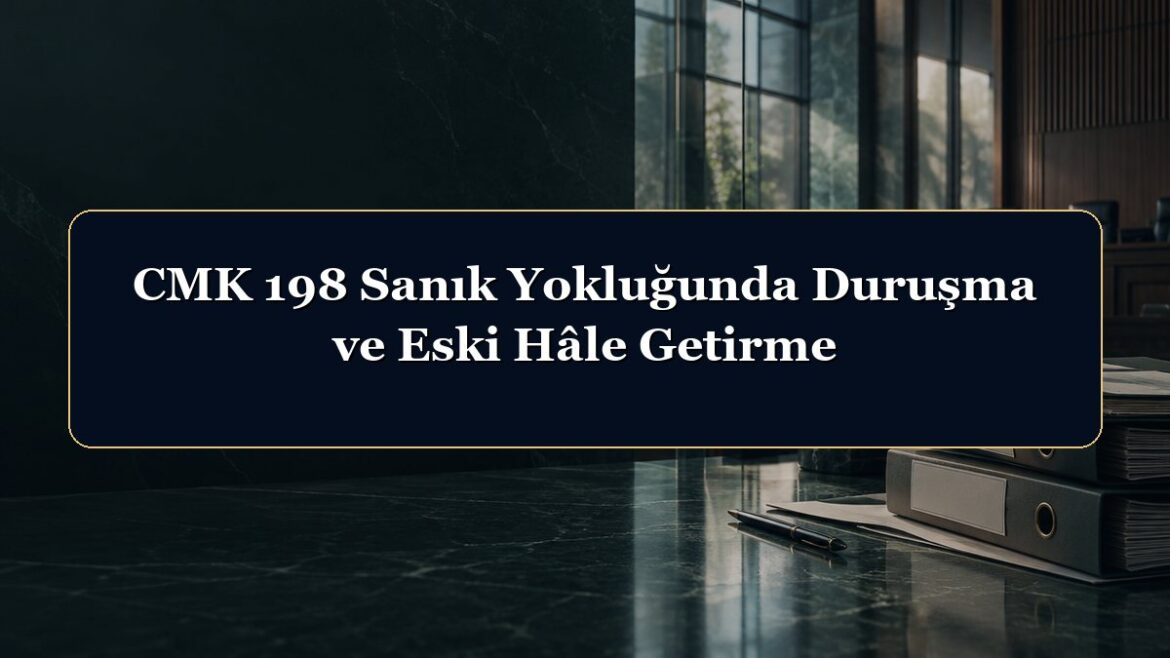 CMK 198 Sanık Yokluğunda Duruşma ve Eski Hâle Getirme