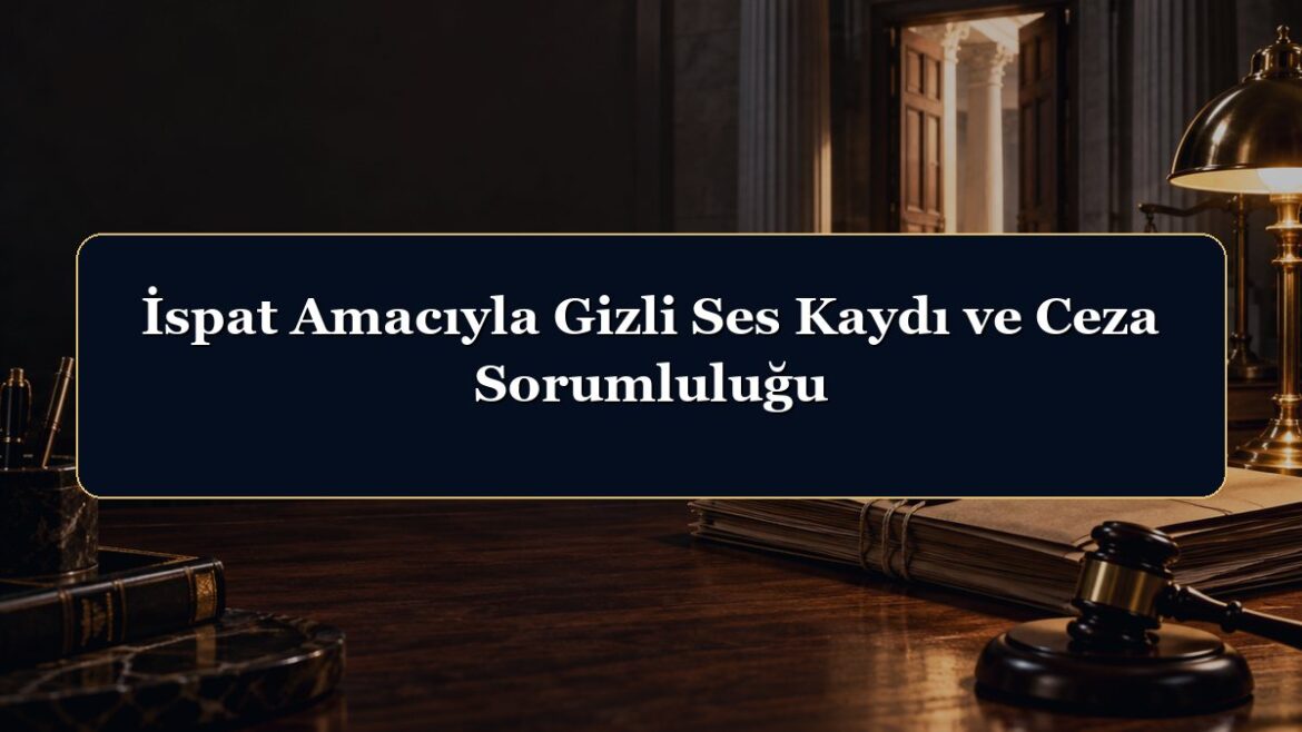 İspat Amacıyla Gizli Ses Kaydı ve Ceza Sorumluluğu