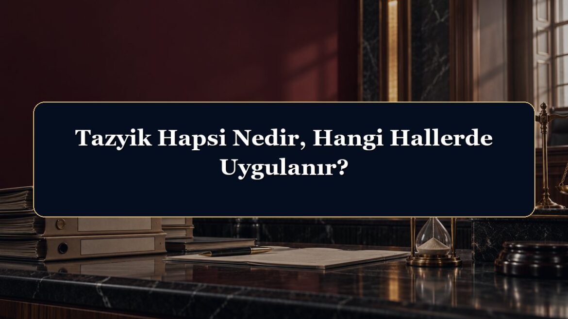 Tazyik Hapsi Nedir, Hangi Hallerde Uygulanır?