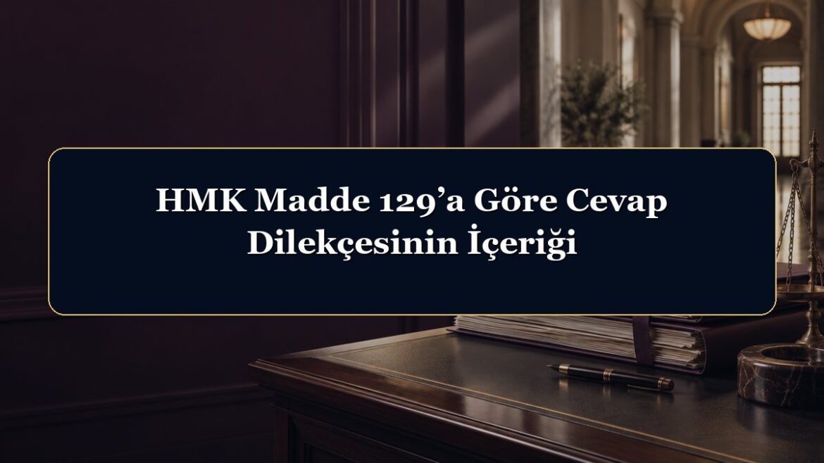 HMK Madde 129’a Göre Cevap Dilekçesinin İçeriği