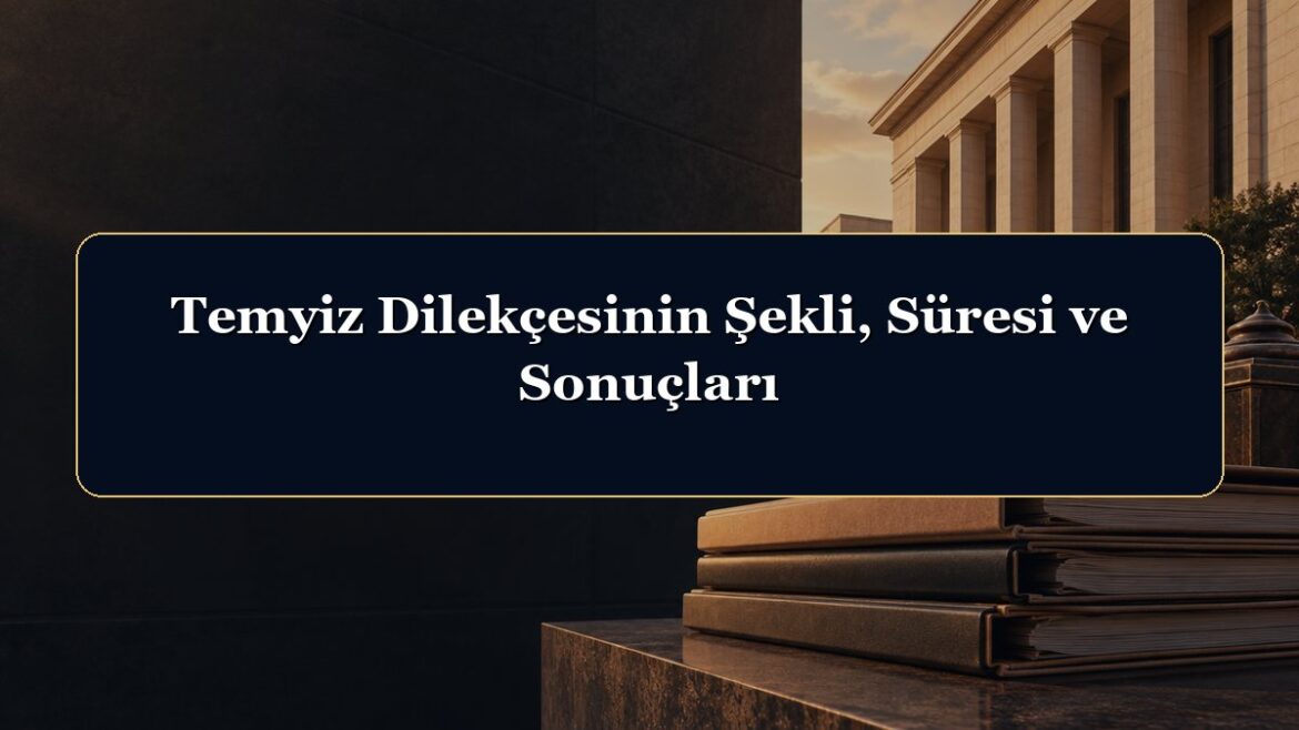 Temyiz Dilekçesinin Şekli, Süresi ve Sonuçları