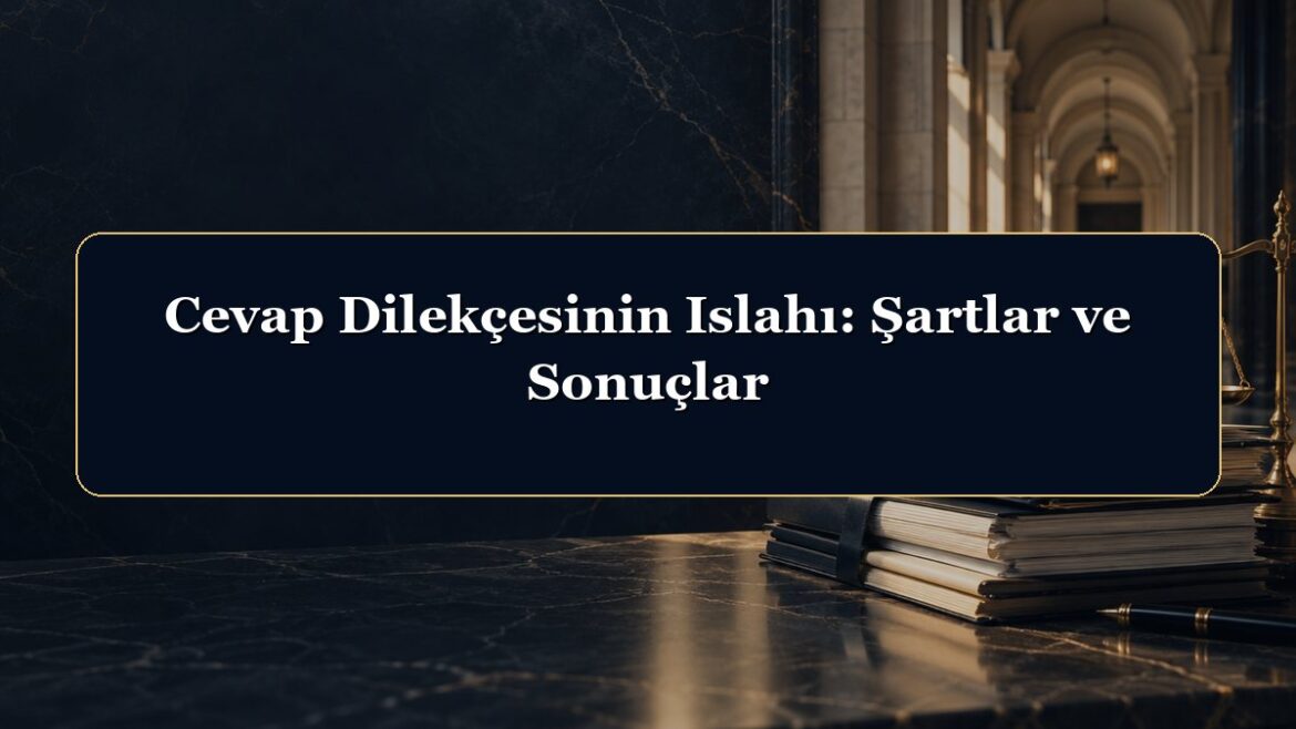 Cevap Dilekçesinin Islahı: Şartlar ve Sonuçlar
