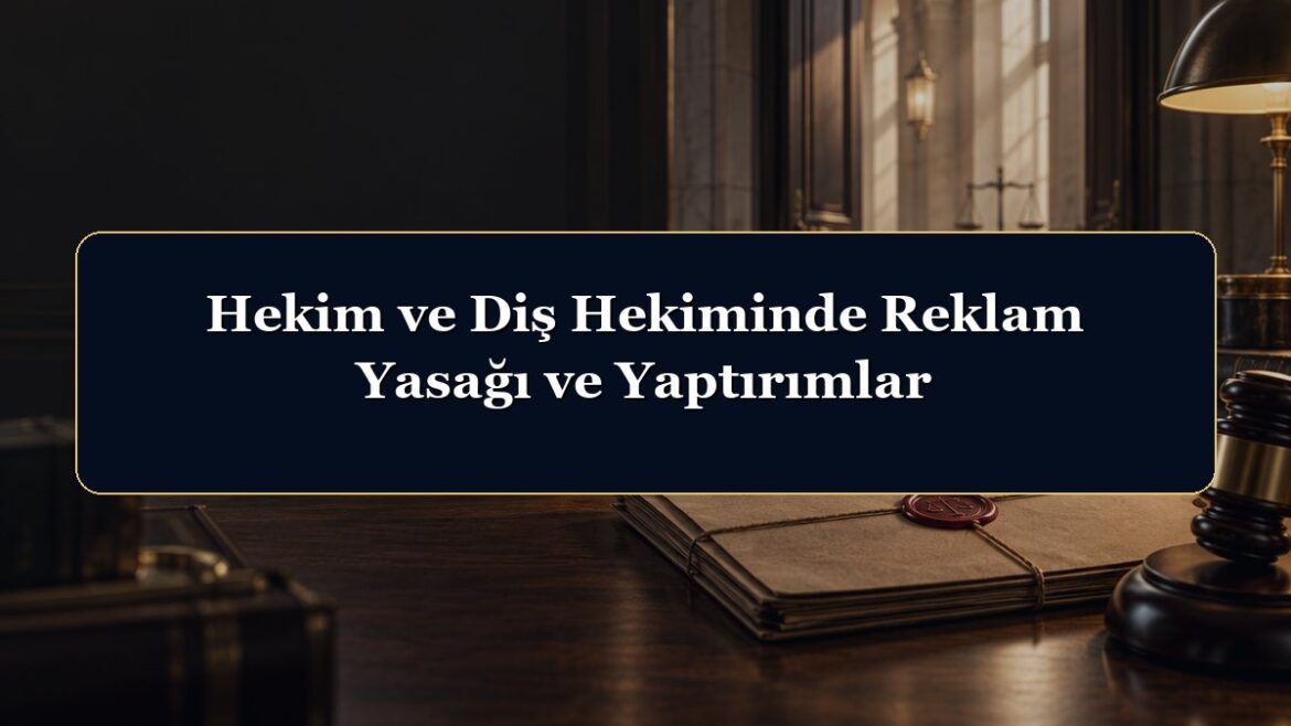Hekim ve Diş Hekiminde Reklam Yasağı ve Yaptırımlar