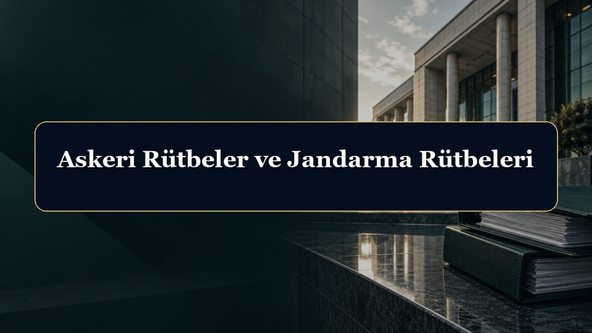Askeri Rütbeler ve Jandarma Rütbeleri