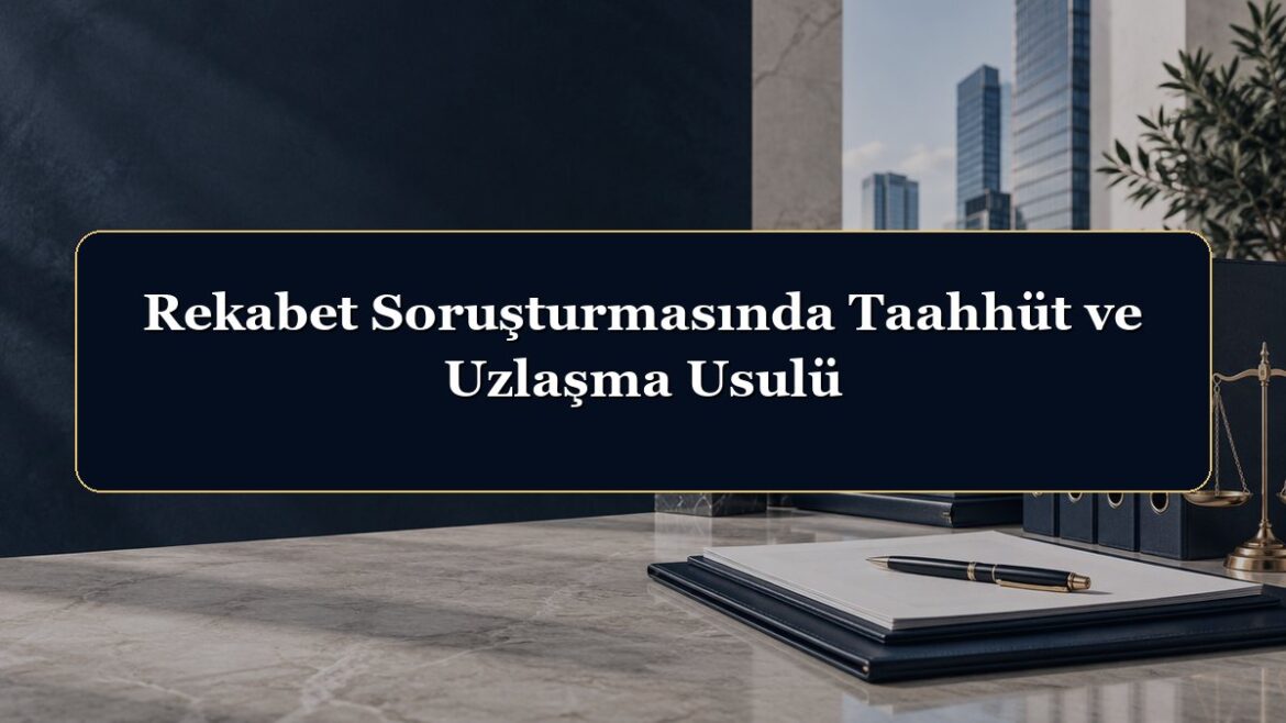 Rekabet Soruşturmasında Taahhüt ve Uzlaşma Usulü