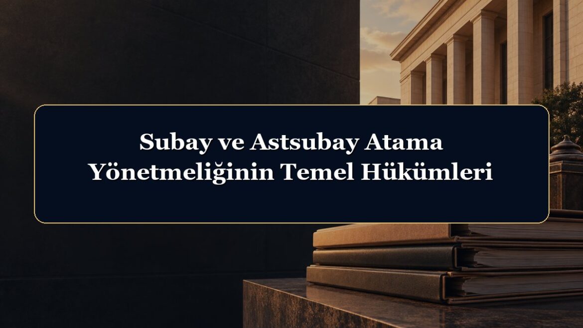 Subay ve Astsubay Atama Yönetmeliğinin Temel Hükümleri