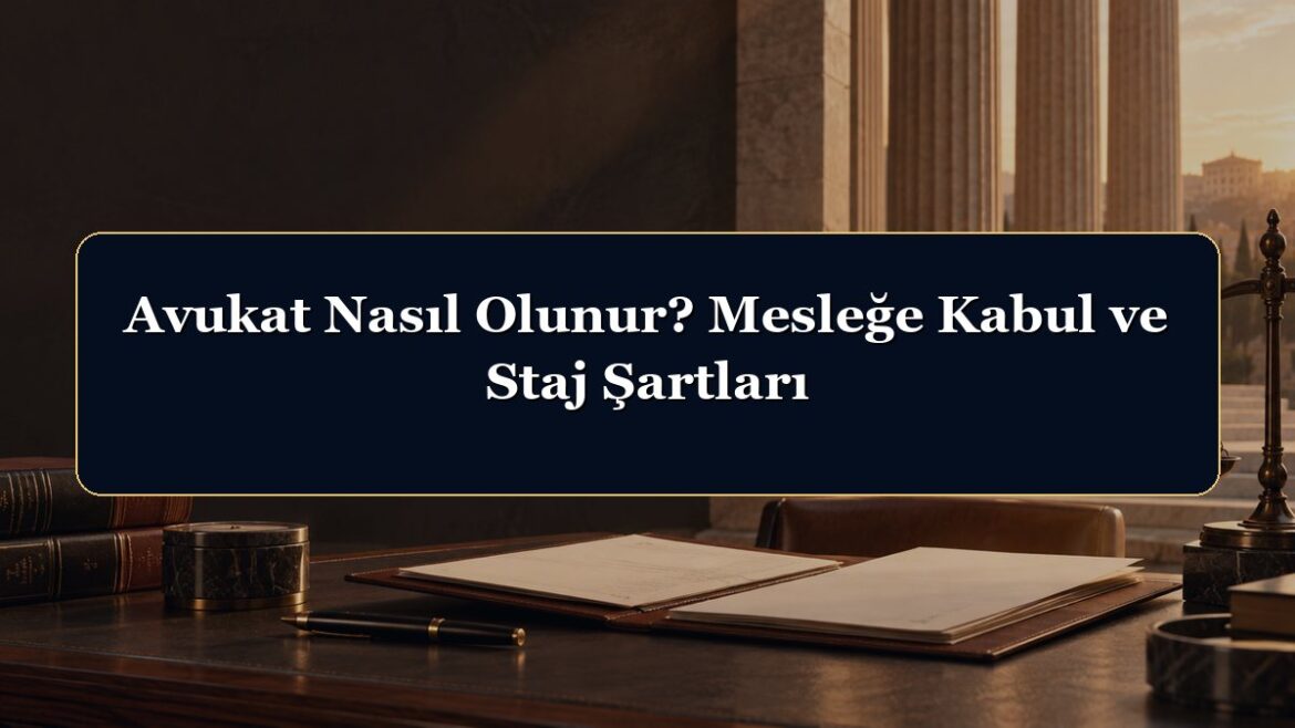 Avukat Nasıl Olunur? Mesleğe Kabul ve Staj Şartları